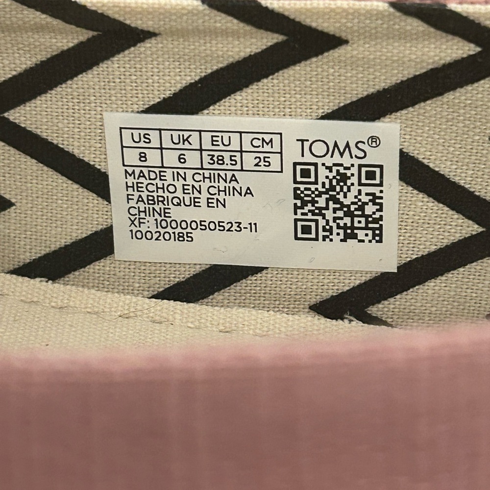 TOMS Women's Pink Slip-On Shoes - Picture 5 of 5